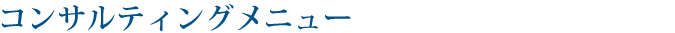 コンサルティングメニュー